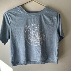 Light blue ROMWE crop top